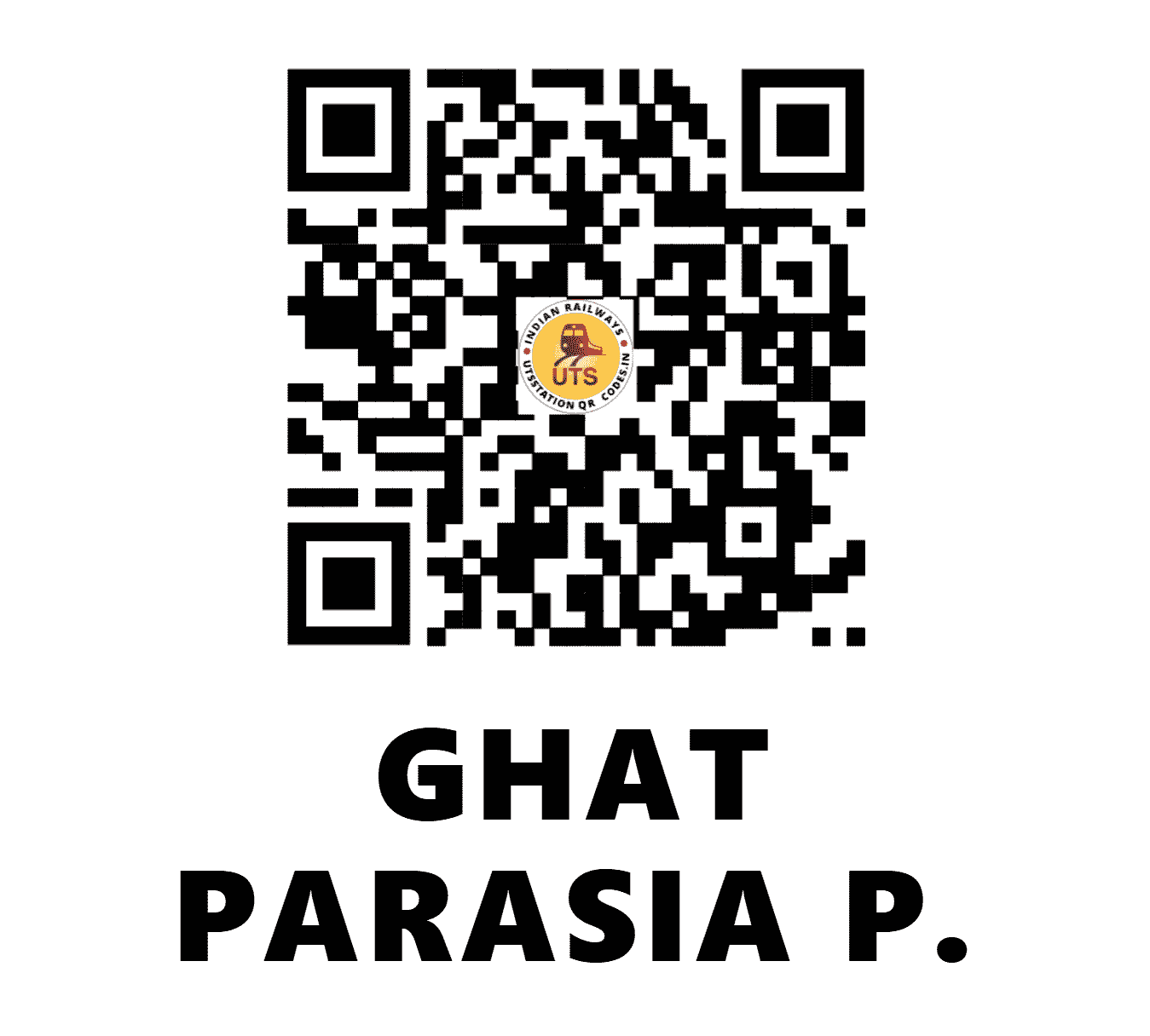UTS QR Code for GHAT PARASIA P. - GPSA (SB - MADHYA PRADESH)
